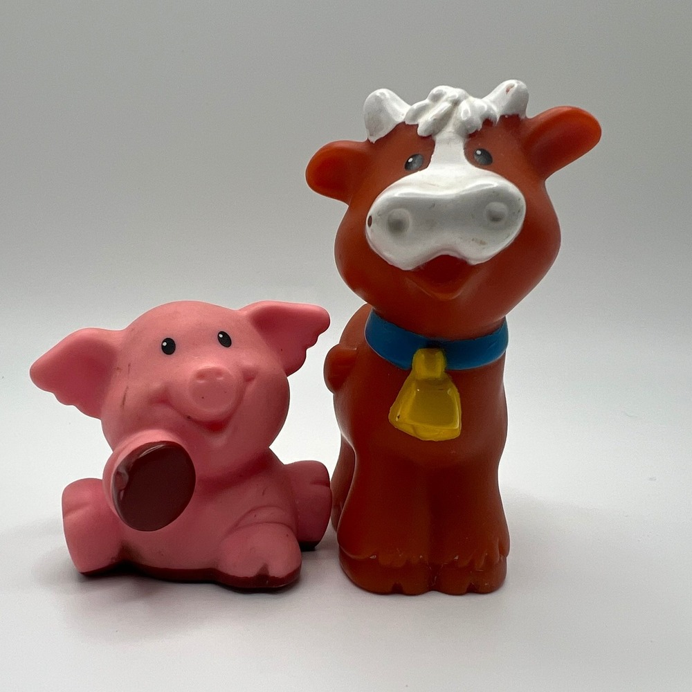 Fisher Price Little People Pig‎ Goat 2007 Touch and Feel Farm Animal Figures Toy